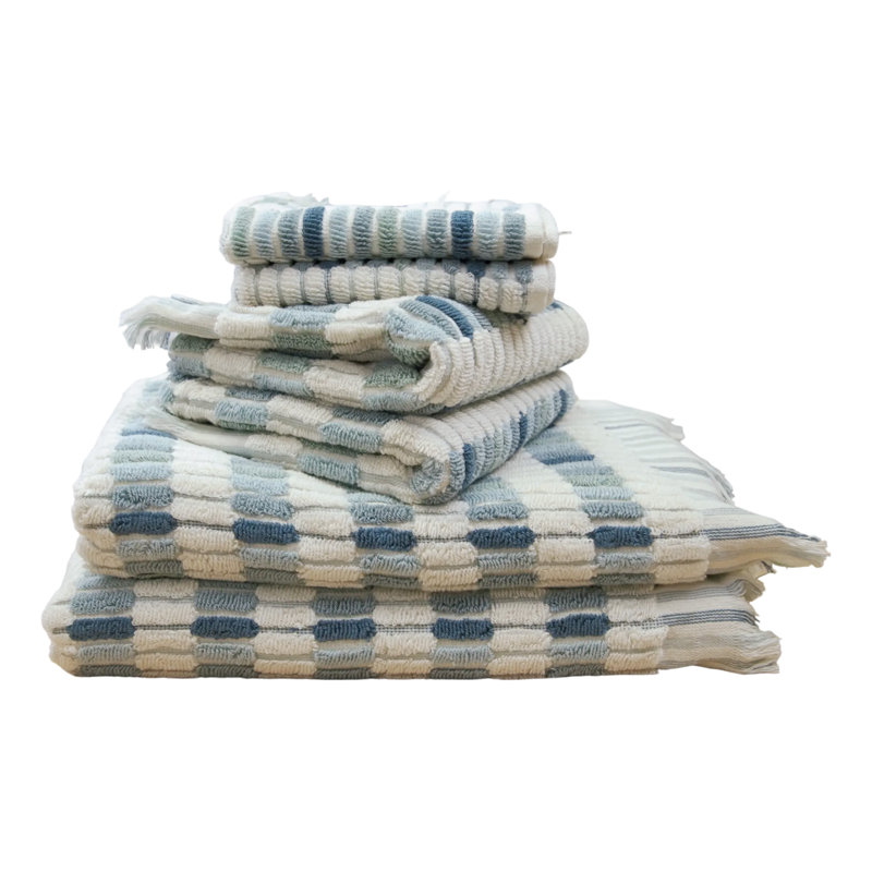 Home Shaggy Ribbed, 100% Cotton, Soft Luxury Absorbent Bath Towel Set, 6 Piece Set: 2 Bath Towels, 2 Hand Towels, 2 Washcloths