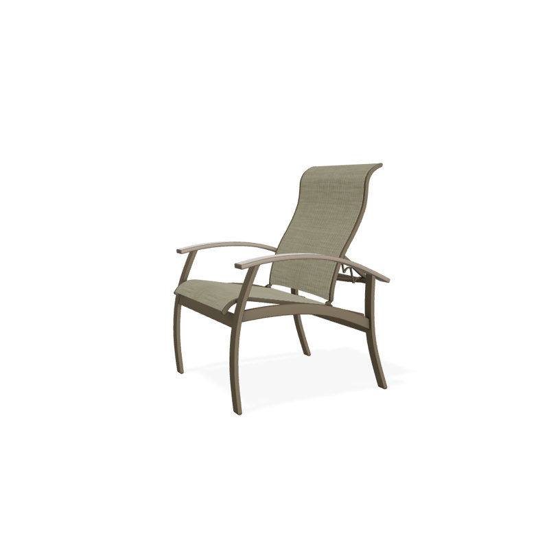 Chaise de patio Askar, Désert, Bristol taupe Sunbrella®, Bois de plage texturé