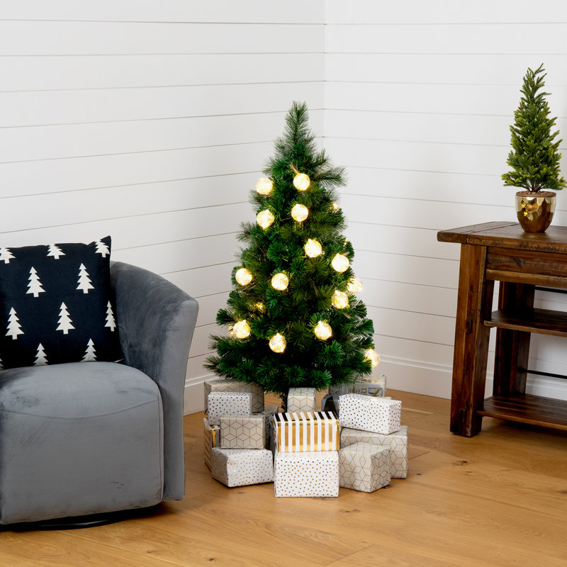 Arbre de Noël artificiel pin illuminé 4 pi Imunique - support inclus