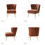 Fauteuil d'appoint en velours Euclid avec pieds en métal-1782845383