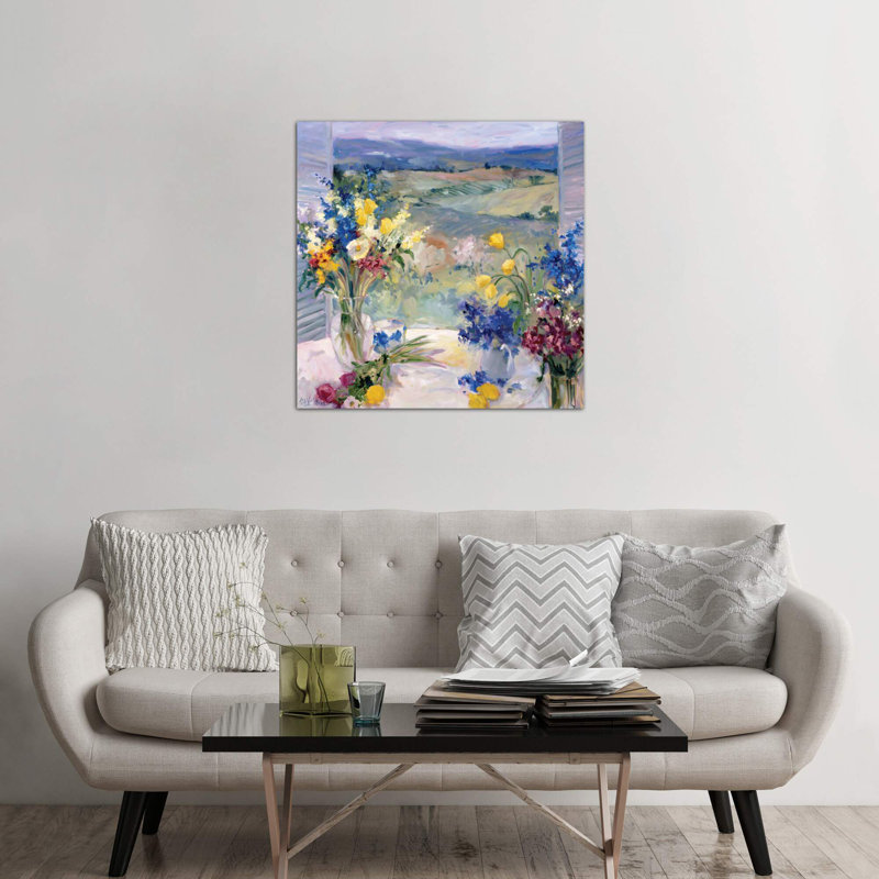 Tuscany Floral by Allayn Stevens - Painting on Canvas, No Frame, 45.72 cm H x 45.72 cm W x 1.91 cm D