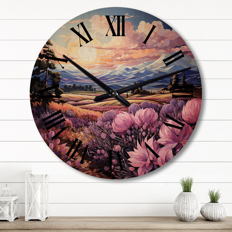 Horloge murale en bois massif Nicholaus, Grand