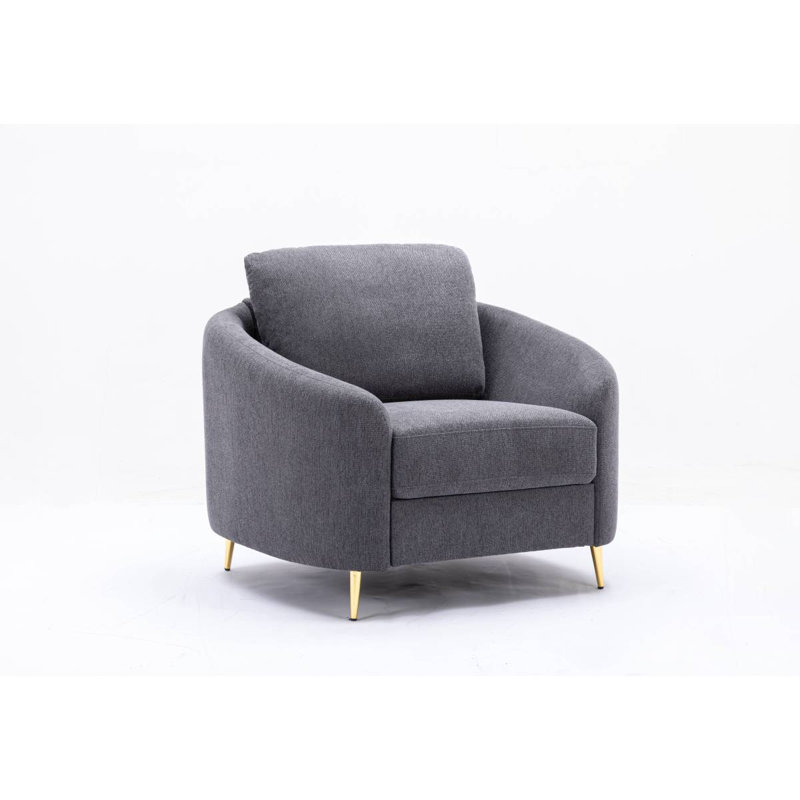 Chaise en lin gris yuina