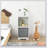 Kids Dollhouse Bookcase with Storage, 2-Tier Storage Display Organizer, Toddler Bookshelf with Collapsible Fabric Drawers for Bedroom or Playroom