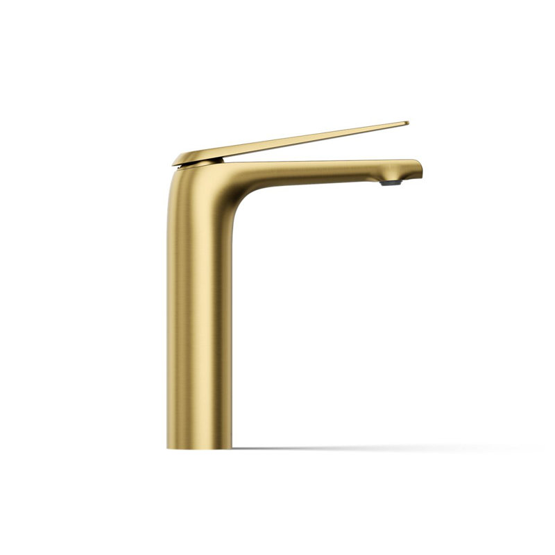 Avid Tall Single-Handle Bathroom Sink Faucet, Vibrant Brushed Moderne Brass