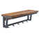 Sturminster 40" Wide Rustic Solid Wood Metal Frame Coat Hook And Bench Set With Storage