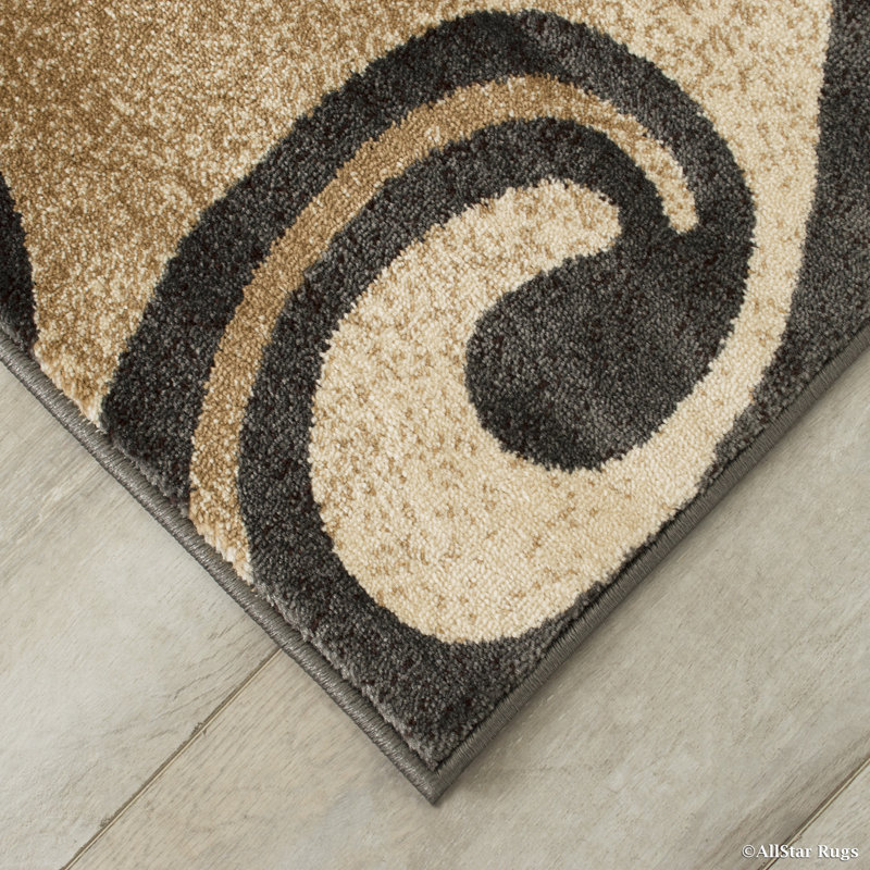 Abstract Indoor Rug, Rectangle 3'9" x 5'1"