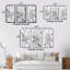 «White Cosmic Flowers», 3 pièces sur toile-410748370-410748369
