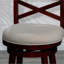 Le tabouret pivotant de 24 po de hauteur comptoir, en cerisier, en tissu beige, ajoute de la grâce au tabouret Space au fini cerisier avec style-747554571-747554569