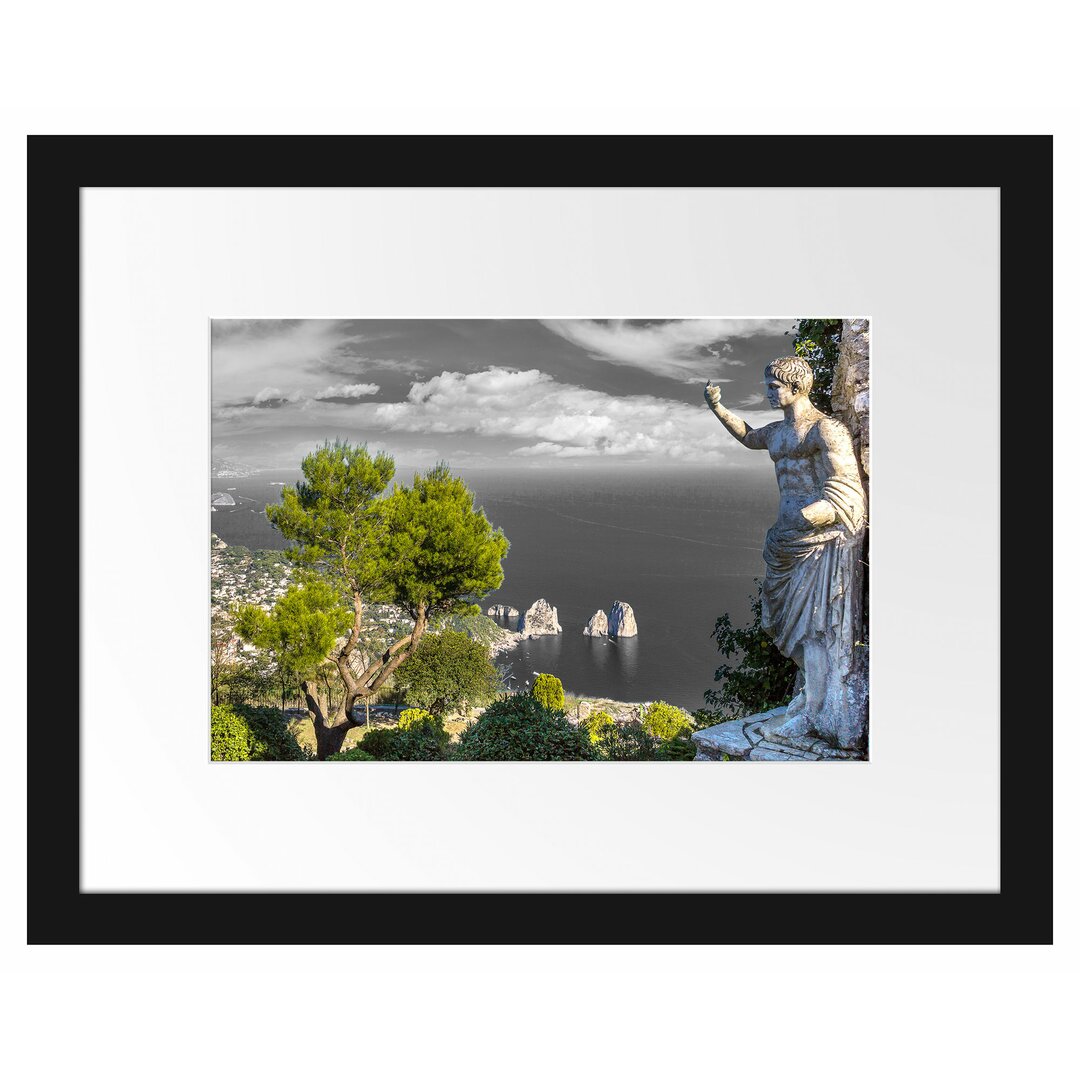 Gerahmtes Poster Insel Capri in Italien