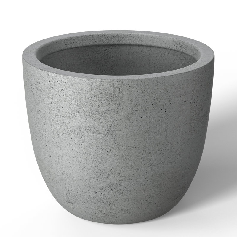 Larney Handmade Pot Planter, 11.81" H x 13.78" W x 13.78" D, Stone Finish