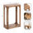 Chewelah Slatted Mango Wood Slim Side Table for Use as Narrow Bedroom Nightstand-448658280