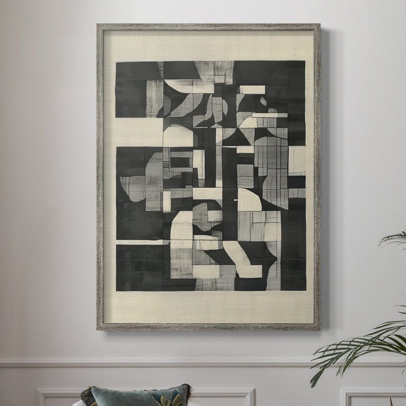 ABSTRACT Series DCCCLXV III, reproduction encadrée - bois massif, H 11 po x l 9 po