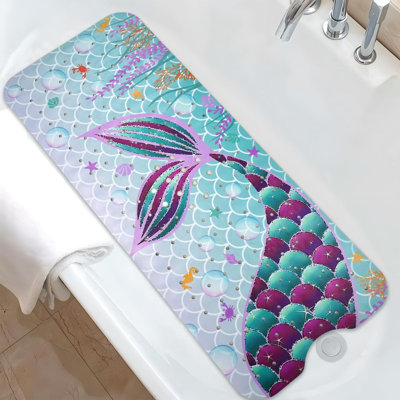 Bathtub Mat Non Slip, Cute Bath Mat For Tub Rubber Tub Mat(Pink)