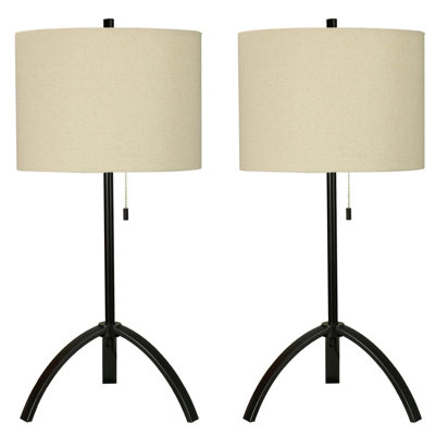 Lampe trépied en métal