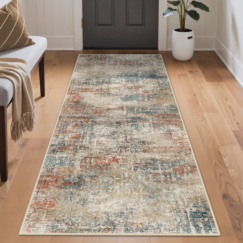 Performance Machine Washable Area Rugs, Runner 2' x 7', Multicolor