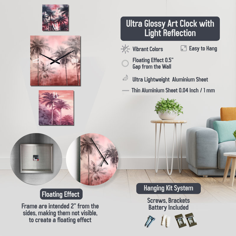 Lyliann Metal Wall Clock
