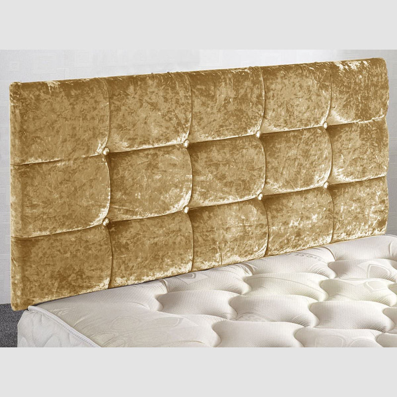 Sheldon Upholstered Headboard, Gold, Kingsize (5')