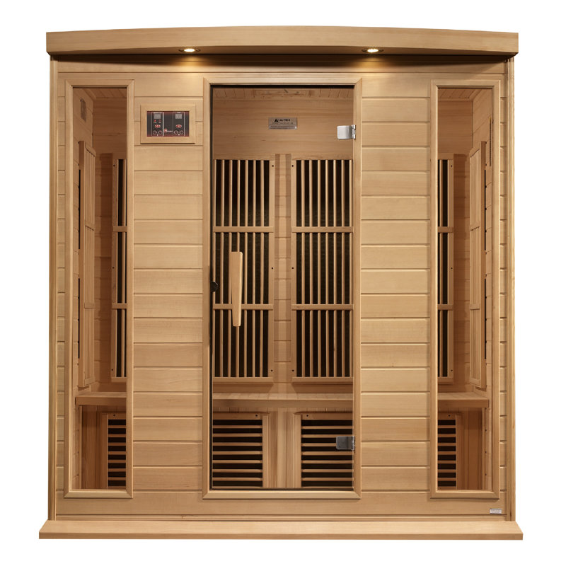 Dynamic Infrared Dynamic Saunas 4 - Person Bluetooth Compatible FAR Infrared Sauna in Hemlock