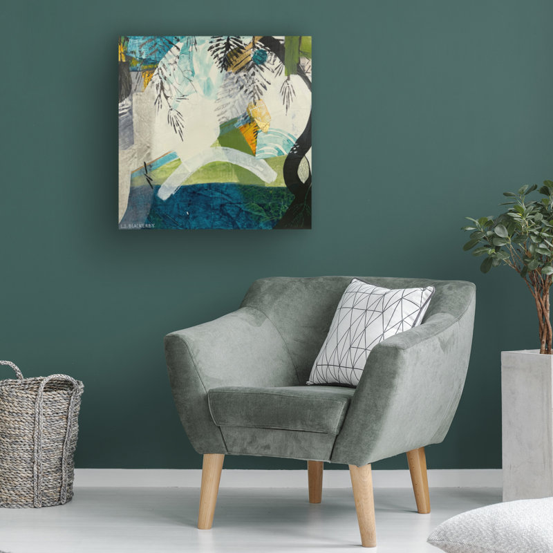«Eliyahna Woodlands Mountain Lake 1», reproduction sur toile, H 14 po x l 14 po x P 2 po