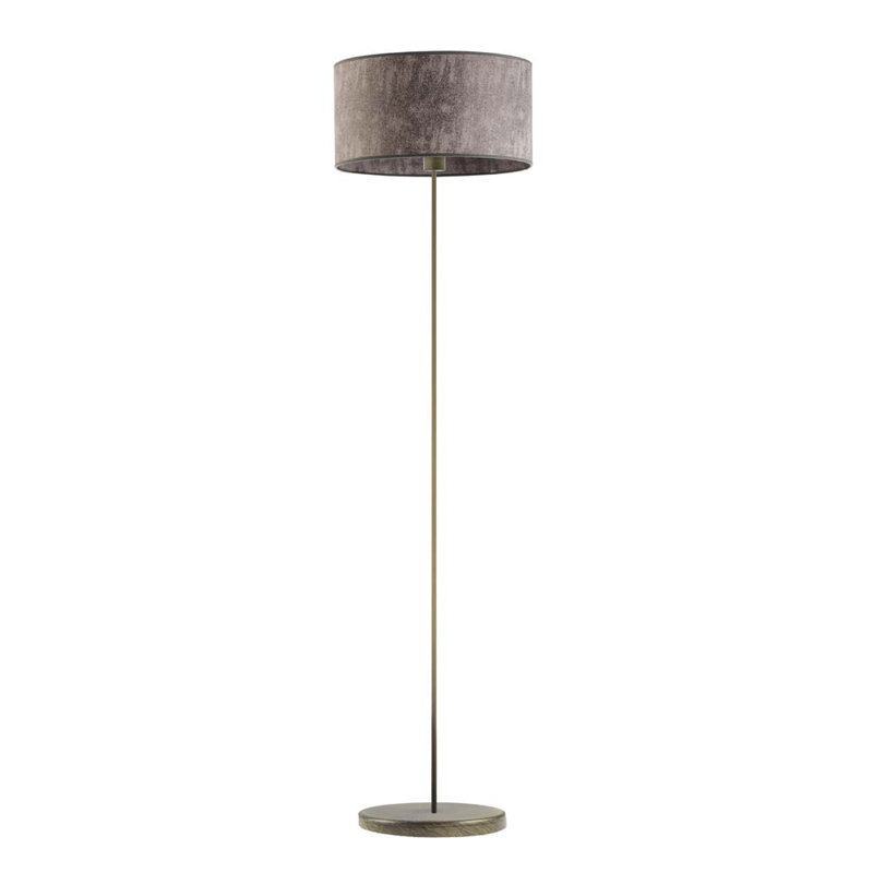 Askel 156cm Traditional Floor Lamp, Grey Melange (Concrete), Antique (Old) Gold