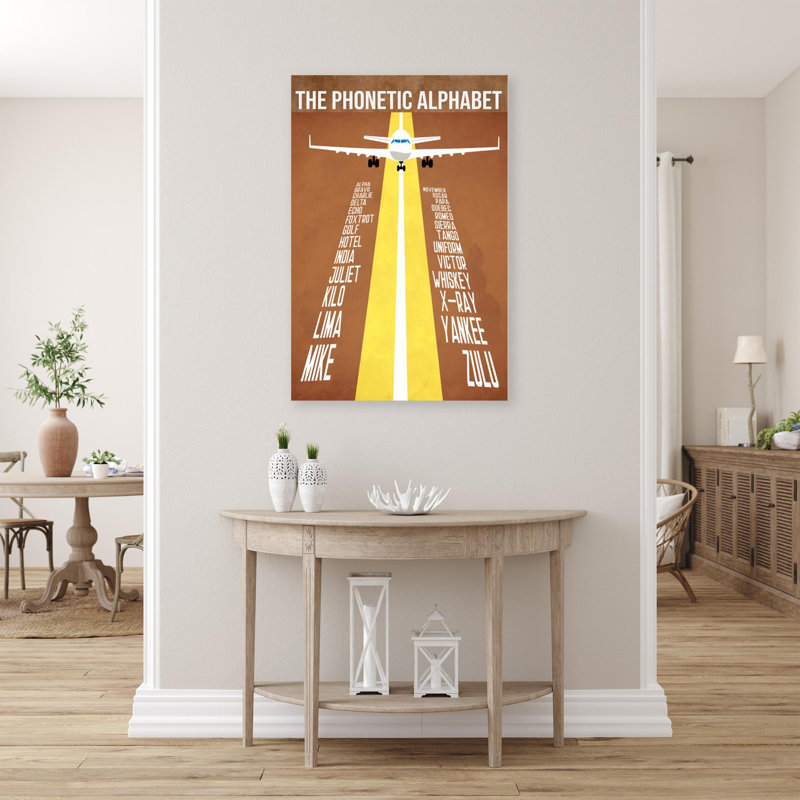 «Hossein The Phonetic Alphabet On Canvas», impression, H 36 po x l 24 po x P 1,25 po