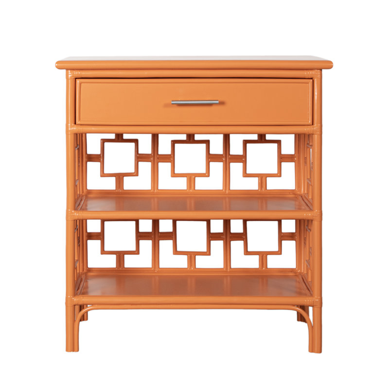Sobe End Table, Citrus Orange