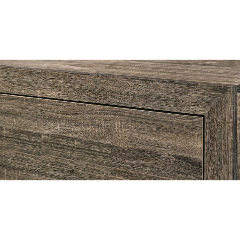 Cadre de lit double contemporain gris, beau mobilier de chambre à coucher, panneau de construction en bois au fini gris, décor moderne, base