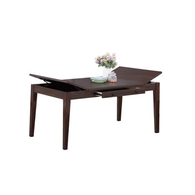 Table de salle à manger noyer avec tiroirs et table de salle à manger