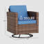 Ensemble de conversation en osier pour 6 personnes avec coussins et table Kisner-103896332