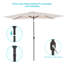 Parasol d'extérieur rectangulaire en aluminium 10 x 7 pi Mirela pour terrasse, bord de piscine et patio-966478459