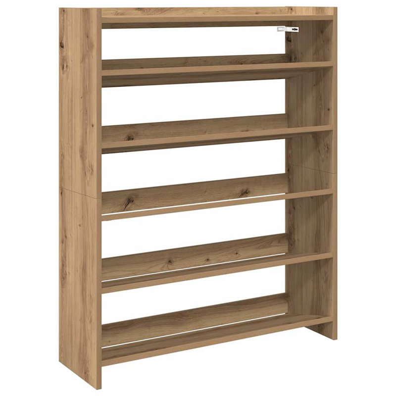 18 Pair Shoe Rack, Artisan Oak