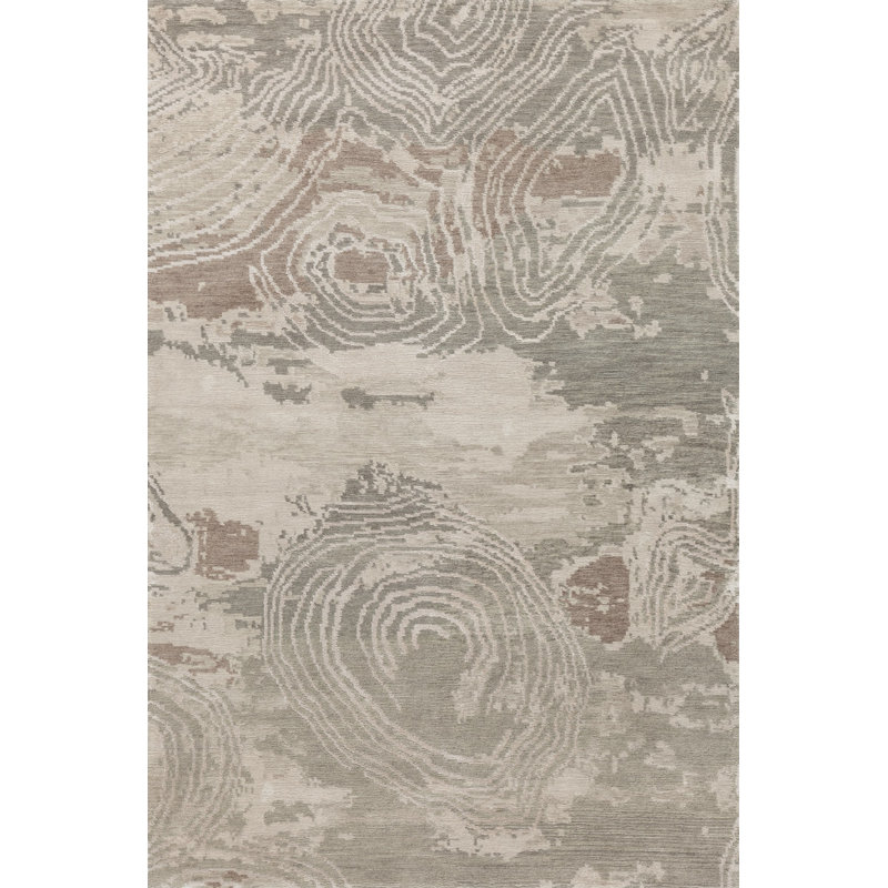 Contemporary Abstract Area Rug, Rectangle 4' x 6'