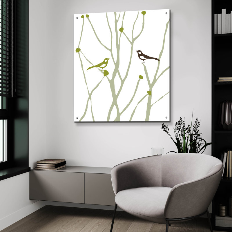  «Little Bird» par Erin Clark, art mural en verre acrylique, 24 po x 24 po, H 36 po x l 36 po x P 0,2 po