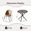 Ensemble de table de salle à manger 3 pièces 31,5 po avec 2 chaises rembourrées Maycel-1379342604-1379342834