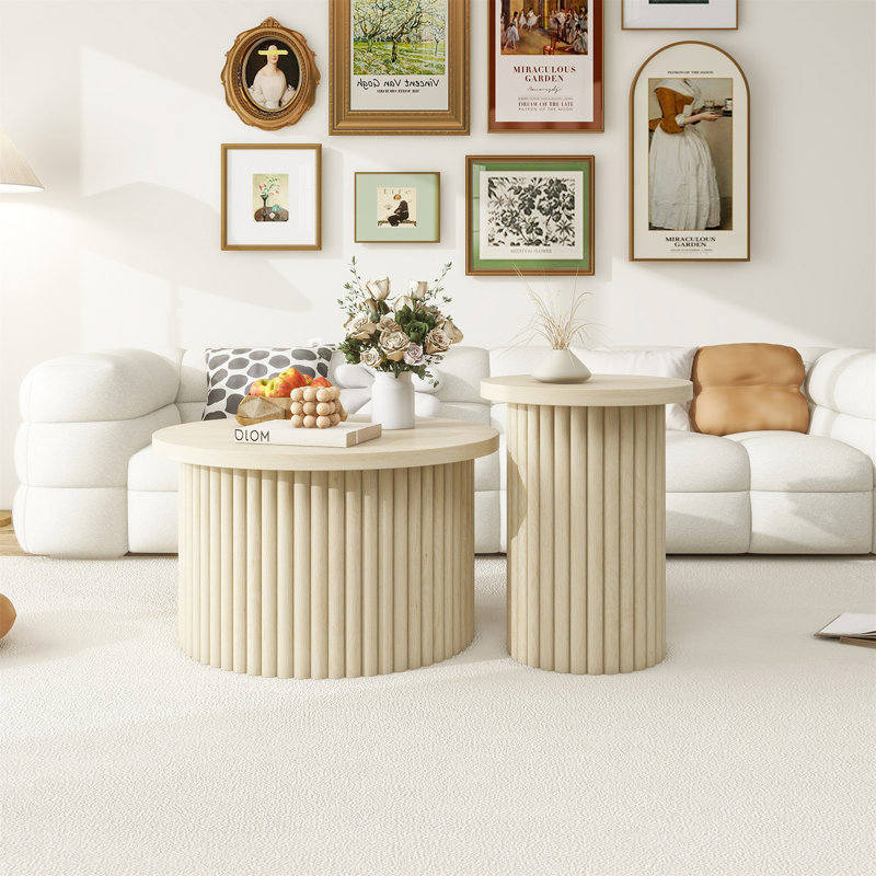 Ensemble de 2 tables basses, Naturel