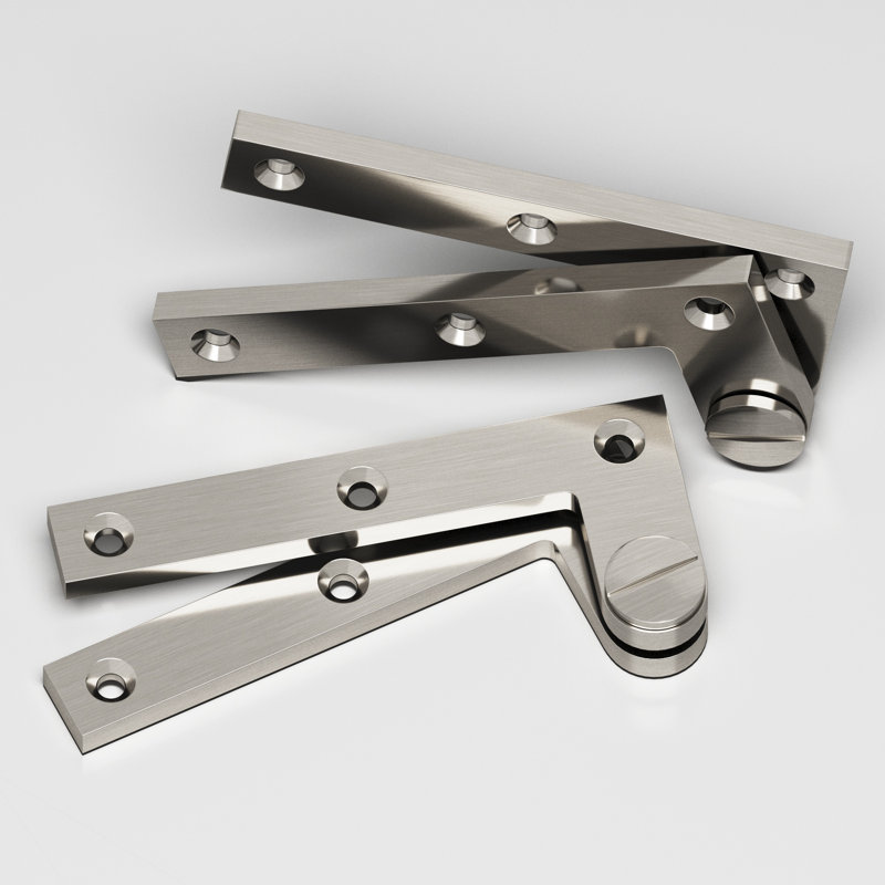Removable Screw Pivot Hinge, Satin Nickel