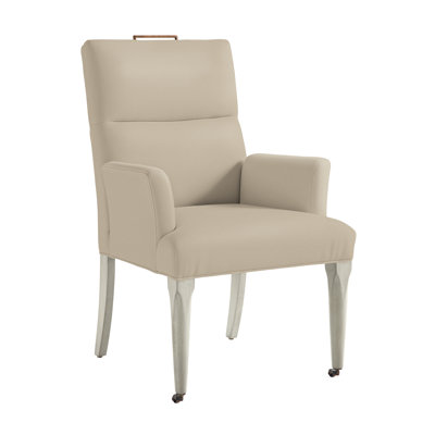 Thom Filicia Home Fabric Tight Back Arm Chair with Wheel