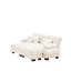 Chenille pour le salon, canapé-lit 2 places avec repose-pieds avec repose-pieds, coussins lombaires et coussins décoratifs, accoudoirs larges rembourrés, canapé-lit confortable, accoudoirs souples, tissu-1389904442-1389904422
