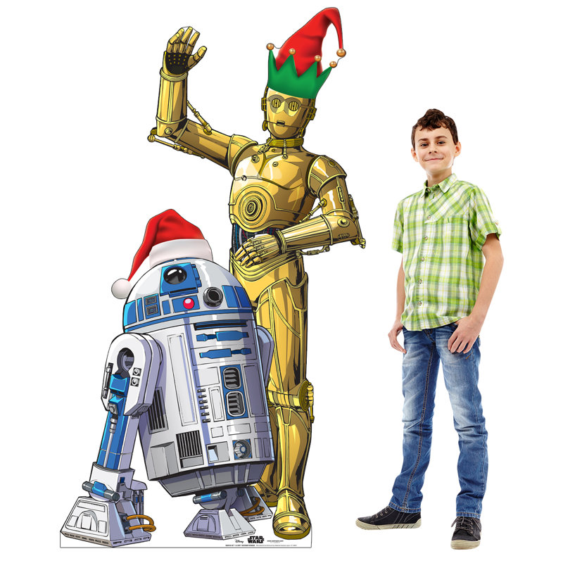 Holiday R2-D2 and C-3PO Outdoor Cardboard Standee