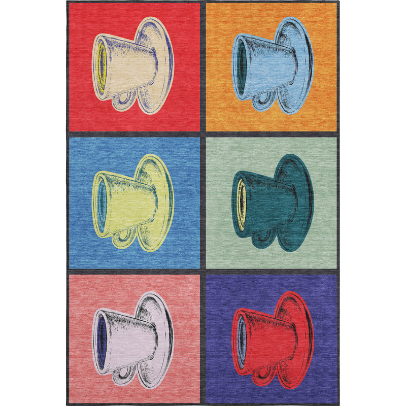 Premium Machine Washable Cerrito AMF165 Multi Rug, Rectangle 8' x 10'