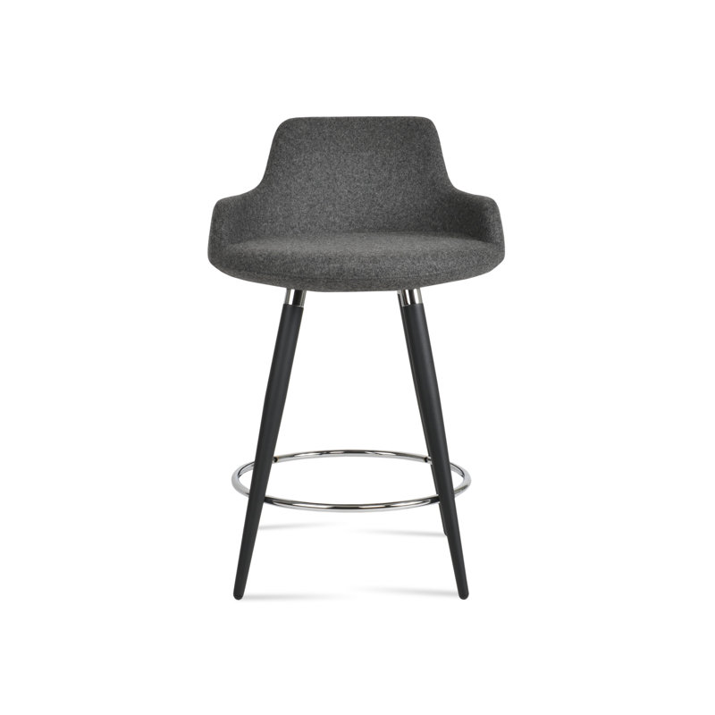 Tabouret de bar et de comptoir Dervish Ana, Tabouret de comptoir (siège d’une hauteur de 24, Gris foncé