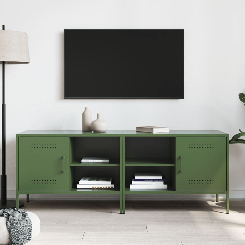 Anusha Unfinished TV Stand for TVs up to 24", Olive