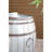 22.5X22.5X26 Inches Iron Drum Side Table With Galvanized Gray Finish And Rustic Design, Removable Lid For Added Use, Good Style Brown Banding Rivets, Inches, As Storage Tray, Suitable Shabby - Chic