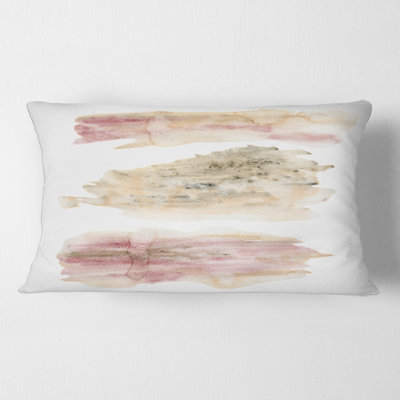 Nuage abstrait doré et rose - coussin imprimé moderne
