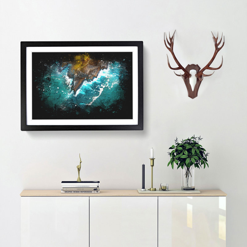 Coast of Santander in Austria - Framed Print, Black Framed, 24cm H x 33cm W x 2cm D