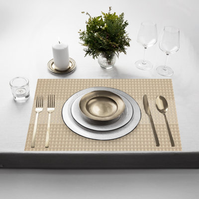 Placemats Set Of 6 12" X 18" Heat-Resistant Table Mats For Dining Table Set For 6 Kitchen & Dining Room Decor Farmhouse, Boho, & Modern Style Easy To Clean, Durable & Stylish Table Decor