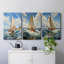 Série Sea and Shore LXVII - Ensemble de toiles tendues avec châssis Premium - Prêt à être accroché-1291141233