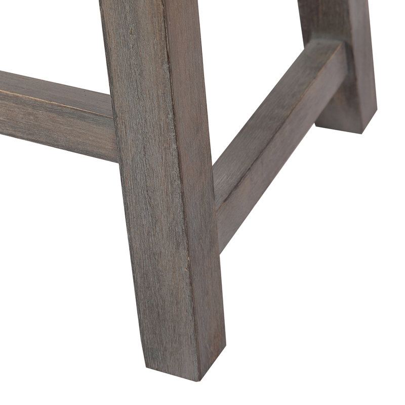 Solid Wood Counter Stool, Antique Gray, Counter Stool (24” Seat Height)