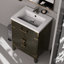 Meuble-lavabo en chêne brun - 24 po L x P 18 po Comptoir en acrylique et miroir